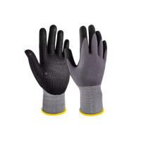 Rukavice guma platno sive dipe M2202