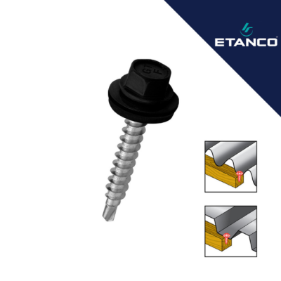 Samour.vijak ral9005 crni ETANCO 4.8x35