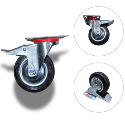 Točkić fi 160 crni sa kočnicom